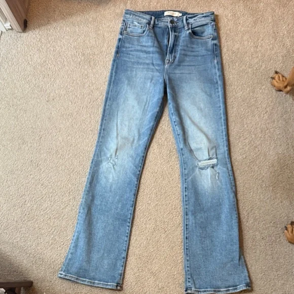 Stylish Light Blue Flare Jeans - Picture 1 of 4